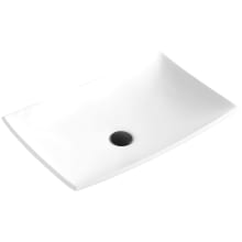 Quattro Matte 25-1/4" Rectangular Acrylic Vessel Bathroom Sink