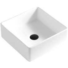 Quattro Matte 14-1/2" Square Acrylic Vessel Bathroom Sink