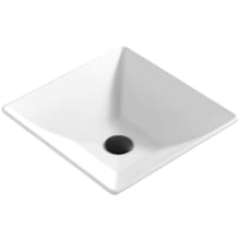 Quattro Matte 16" Square Acrylic Vessel Bathroom Sink