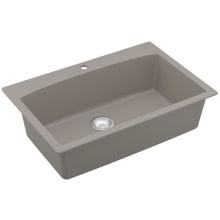 Quartz QT 33" Drop In Single Basin Quartz Composite Kitchen Sink