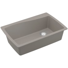 Quartz QT 34" Drop In Single Basin Quartz Composite Kitchen Sink