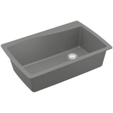 Quartz QT 34" Drop In Single Basin Quartz Composite Kitchen Sink