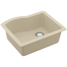 Quartz QU 24" Undermount Single Basin Quartz Composite Kitchen Sink