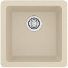 Quartz QU 16-5/8" Undermount Single Basin Quartz Composite Kitchen/Bar Sink