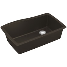Quartz QU 33-1/2" Undermount Single Basin Quartz Composite Kitchen Sink