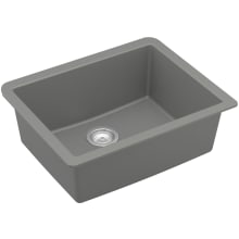 Quartz QU 24-3/8" Undermount Single Basin Quartz Composite Kitchen Sink