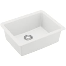 Quartz QU 24-3/8" Undermount Single Basin Quartz Composite Kitchen Sink