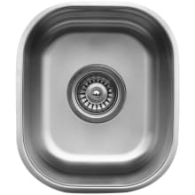 U Series 11-1/2" Undermount Single Basin Stainless Steel Kitchen/ Bar Sink