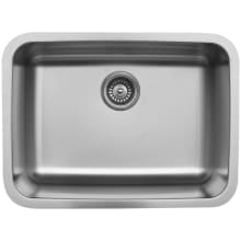 U Series 24-1/8" Undermount Single Basin Stainless Steel Kitchen Sink
