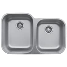U Series 31-1/2" Undermount Double Basin Stainless Steel Kitchen Sink