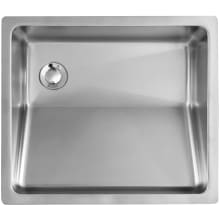 U Series 17-1/4" Rectangular Stainless Steel Undermount Bathroom Ramp Sink