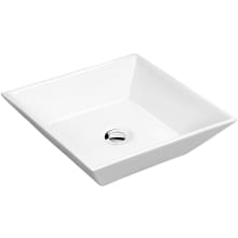 Valera 16-1/4" Square Vitreous China Vessel Bathroom Sink