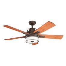 Lacey II 52" 5 Blade Ceiling Fan with Blades, LED Light Kit and Wall Control