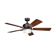 Leeds 52" Indoor Ceiling Fan with Blades, LED Light and Wall Control