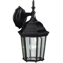 Madison Single Light 15" Tall Outdoor Wall Sconce with Clear Beveled Glass Panels