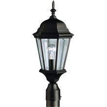 Madison Single Light 10" Wide Outdoor Post Light with Clear Beveled Glass Panels
