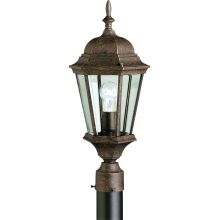 Madison Single Light 10" Wide Outdoor Post Light with Clear Beveled Glass Panels