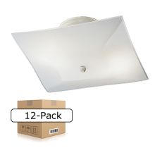 Ceiling Space 2 Light Flush Mount Indoor Ceiling Fixture - Package of 12