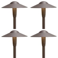 Dome 22" Tall 3000K LED Path and Spread Light - Set of (4) Lights