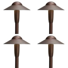 Dome 22" Tall 3000K LED Path and Spread Light - Set of (4) Lights