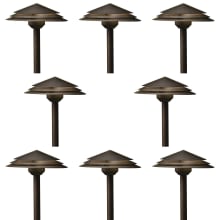 Round Tiered 21" Tall 2700K LED Path and Spread Light - Set of (8) Lights