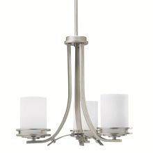 Hendrik 3 Light 19" Wide Chandelier with Satin Etched Glass Shades