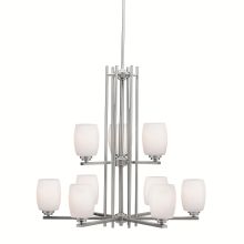 Eileen 2 Tier Chandelier with 9-Lights - 36" Chain Included - 30 Inches Wide