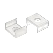 TE Standard Series Standard Surface-Mount Channel Clear Mounting Clips, Pack of 10