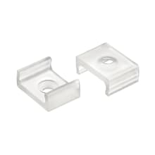 TE Standard Series Shallow Surface-Mount Channel Clear Mounting Clips, Pack of 10