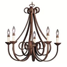 Dover 26" Wide 5 Light Candle-Style Chandelier