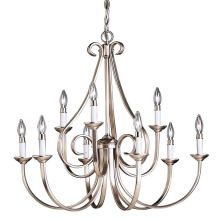 Dover 9 Light 32-1/2" Wide Candle-Style 2-Tier Chandelier