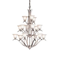 Dover 3-Tier  Chandelier with 15 Lights - 72" Chain Included - 37 Inches Wide