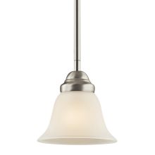 Wynberg 6" Wide Single Light Pendant with Bell-Shaped Glass Shade