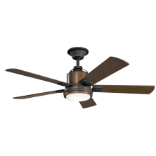 Colerne 52" 5 Blade Indoor Ceiling Fan with Blades and Wall Control
