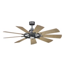 Gentry 60" 9 Blade Indoor / Outdoor LED Ceiling Fan with Wall Control
