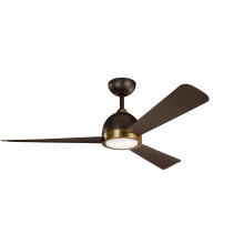 Incus 56" 3 Blade Indoor Ceiling Fan with Blades, LED Light Kit and Wall Control