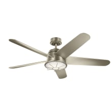Daya 54" 5 Blade Indoor / Outdoor LED Ceiling Fan with Wall Control