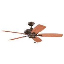 52" Indoor / Outdoor Ceiling Fan with Blades, Downrod and Pull Chain