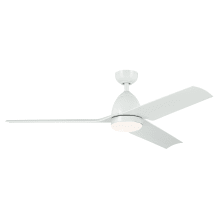 Fit 54" 3 Blade Indoor / Outdoor LED Ceiling Fan with Opal Glass Shade