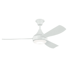 Ample 54" 3 Blade Indoor / Outdoor LED Ceiling Fan with Opal Glass Shade