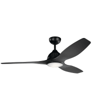 Jace 60" 3 Blade Indoor Ceiling Fan with Blades, LED Light Kit and Wall Control