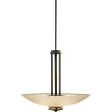 Hendrik 3 Light 24" Wide Pendant with Satin Etched Glass Shade