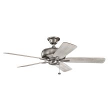 52" Indoor Ceiling Fan with Blades, Downrod and Pull Chain