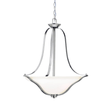 Langford 3 Light 22" Wide LED Pendant with a Satin Etched White Shade
