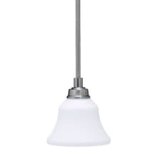 Langford Single Light 7" Wide LED Mini Pendant with a Satin Etched White Shade