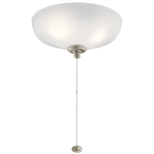 3 Light LED Light Kit with Bowl Shaped Shade and Nickel Finial