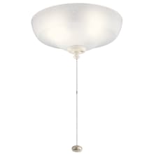 3 Light LED Light Kit with Bowl Shaped Shade and White Finial
