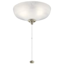 3 Light LED Light Kit with Bowl Shaped Shade and Alabaster Glass