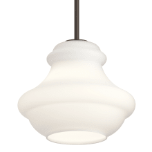 Everly 12" Wide Pendant with Opal Glass Shade