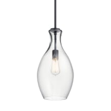 Everly Single Light 9" Wide Mini Pendant with Hourglass Shade